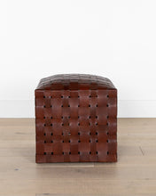 Load image into Gallery viewer, Ackley Leather Ottoman