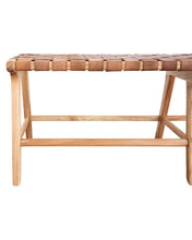 Load image into Gallery viewer, Alfie Woven Leather Bench
